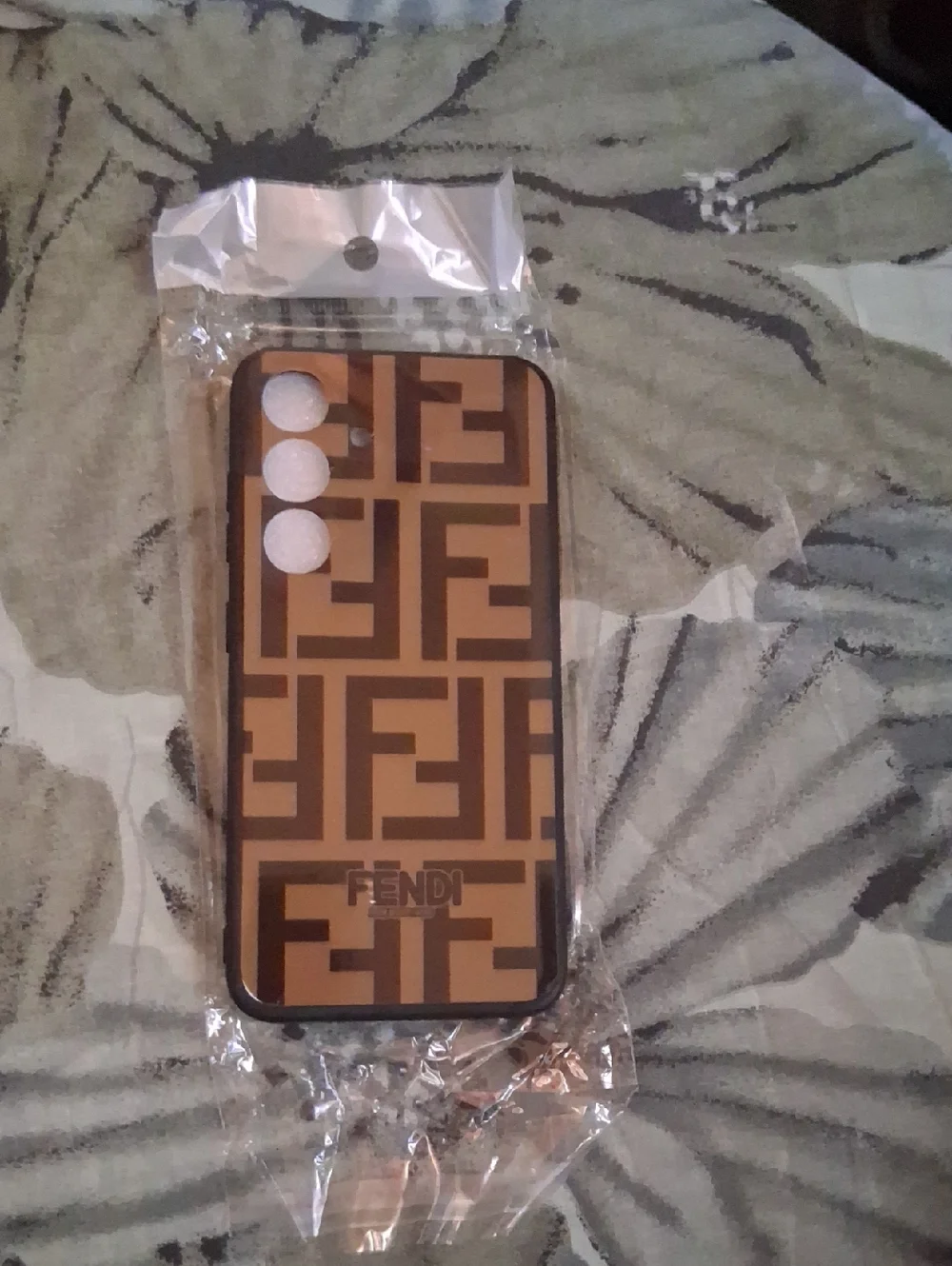Fendi Brown & Black FF Logo Pattern Phone Case Galaxy S24